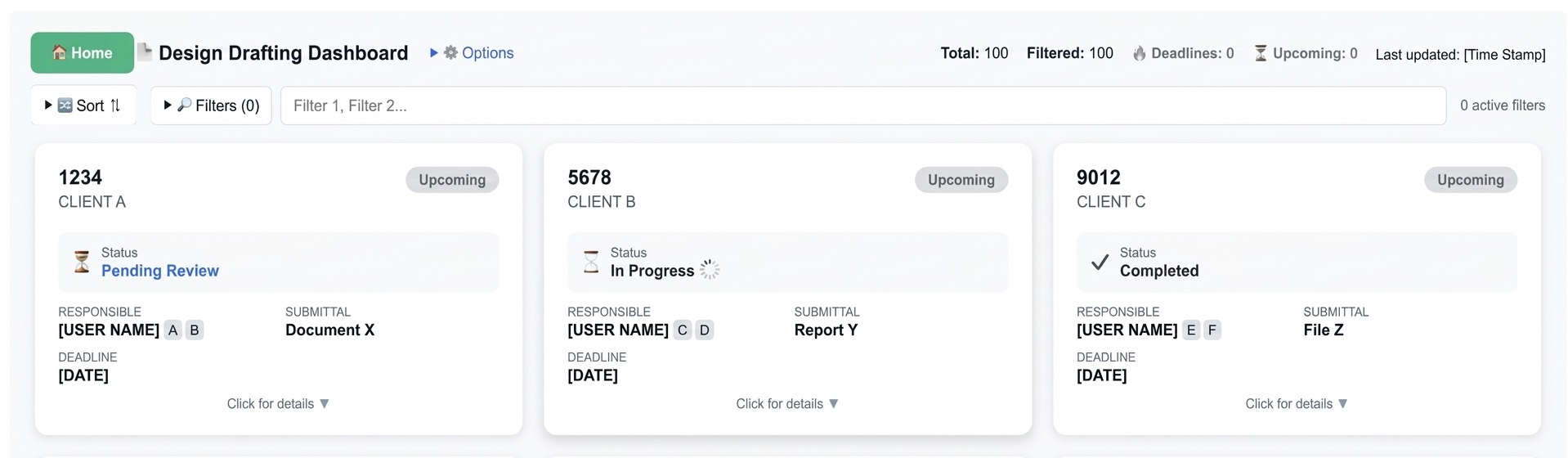 Design Drafting Dashboard